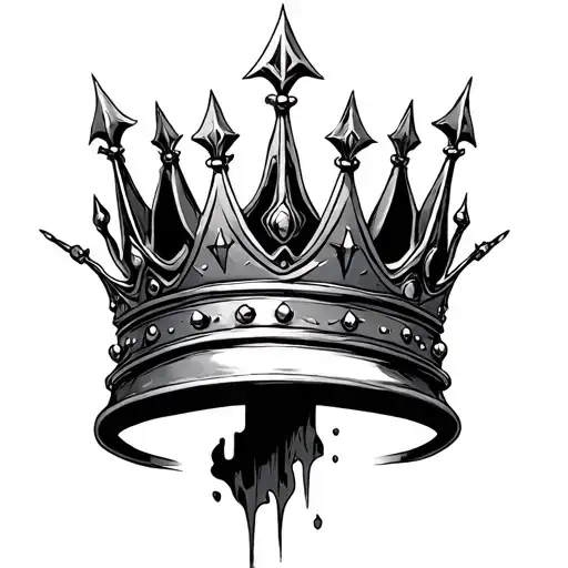 heavy lies the crown  tattoo design idea
