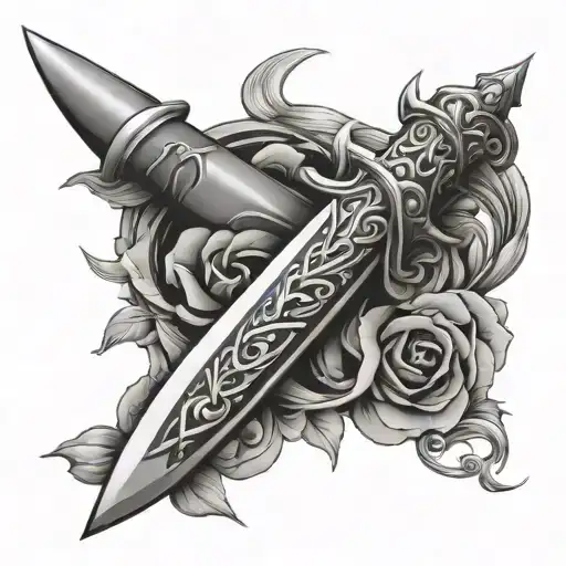 dagger tattoo design idea