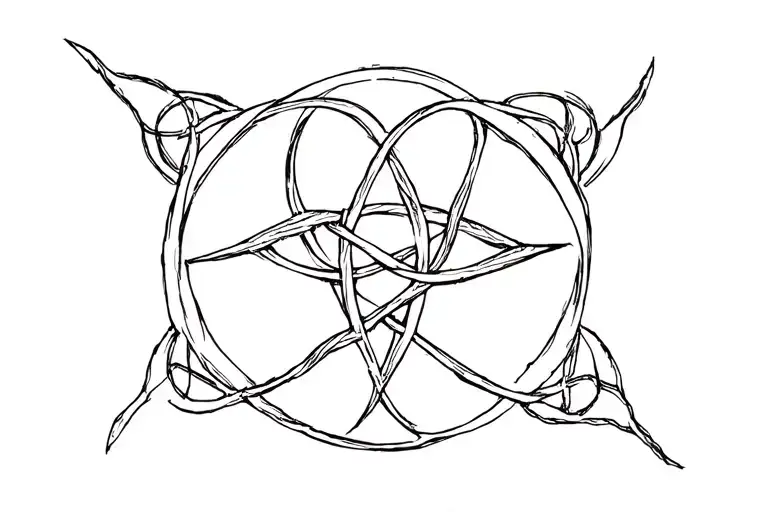 witches knot symbol tattoo design idea