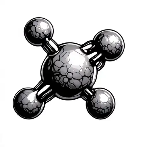 DMT molecule tattoo design idea