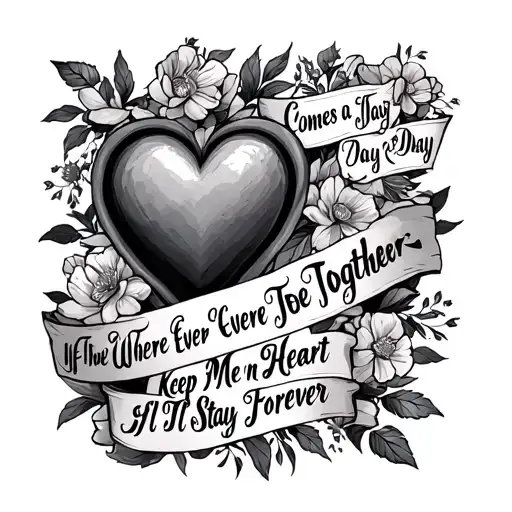 If There Ever Comes A Day Where We Can't Be Together , Keep Me In Your Heart I'll Stay There Forever.     written        tattoo design idea