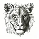 Julius Caesar lion eyes tattoo design idea