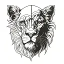 Julius Caesar lion eyes tattoo design idea