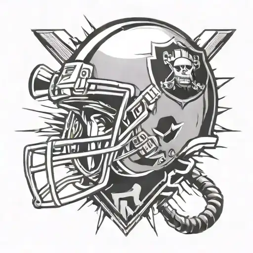 raiders football logo as electrician tattoo design idea