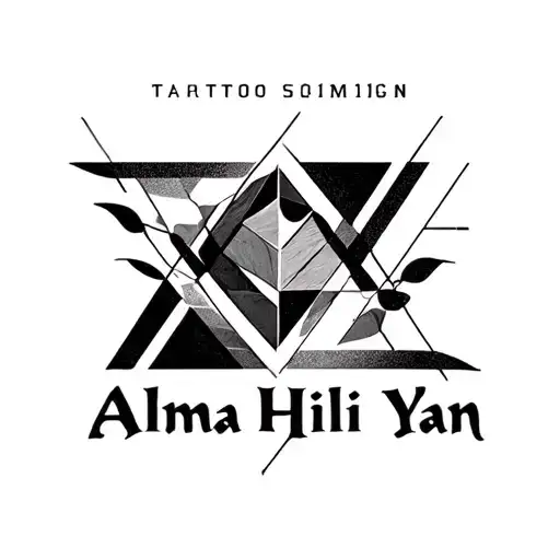 "Alma Hili Yam" geometric shapes tattoo design idea