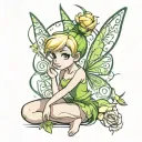 tinkerbell tattoo design idea
