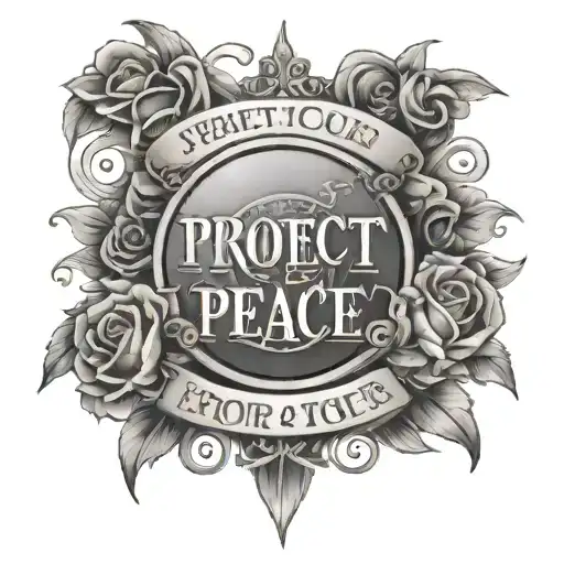 words "protect your peace" tattoo design idea