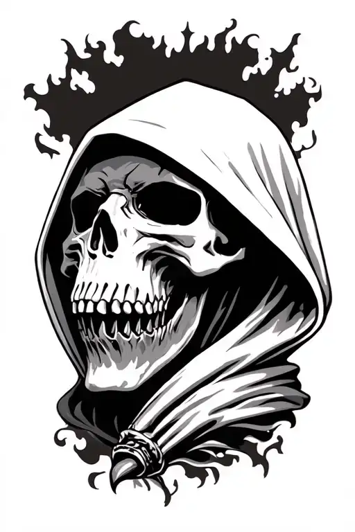 Hooded Reaper Tattoo tattoo design idea