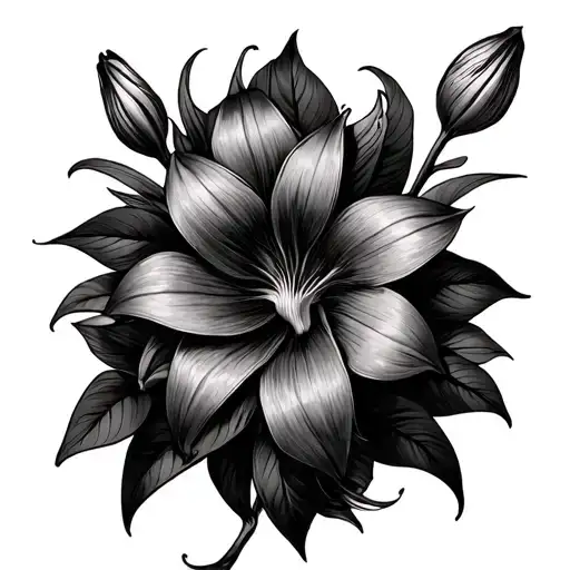 lark and lily tattoo design idea