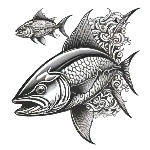 Bluefin Tuna tattoo design idea