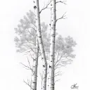 aspen tree tattoo design idea