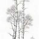 aspen tree tattoo design idea