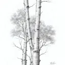 aspen tree tattoo design idea