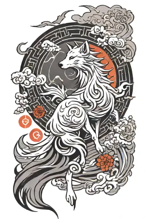 Amaterasu Okami tricep tattoo tattoo design idea