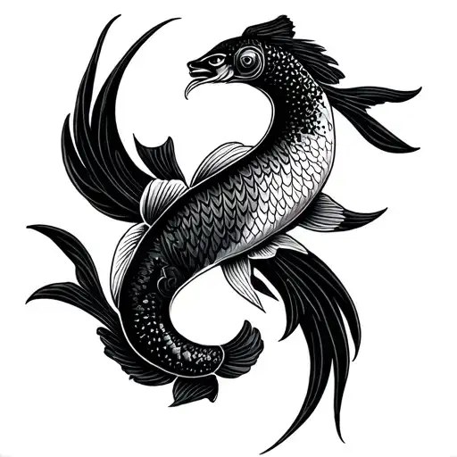 pisces and libra tattoo design idea