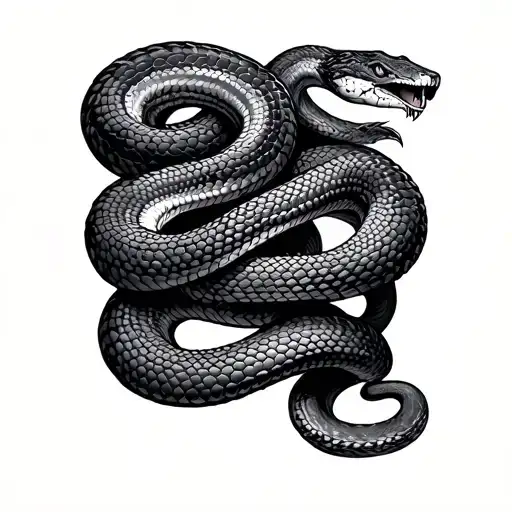 Twin Snake tattoo design idea