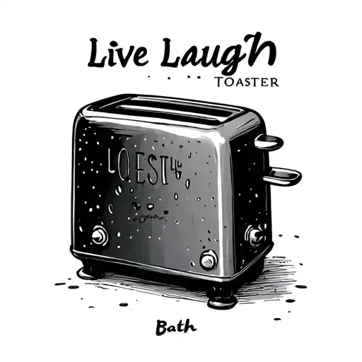 Live Laugh Toaster Bath tattoo design idea