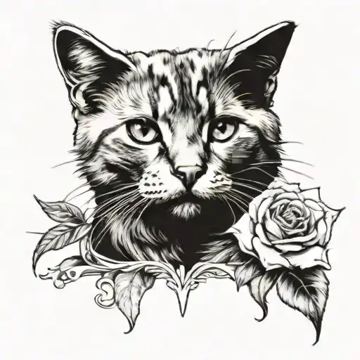 cat memorial tatto tattoo design idea