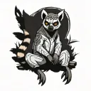 lemur tattoo design idea