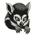 lemur tattoo design idea