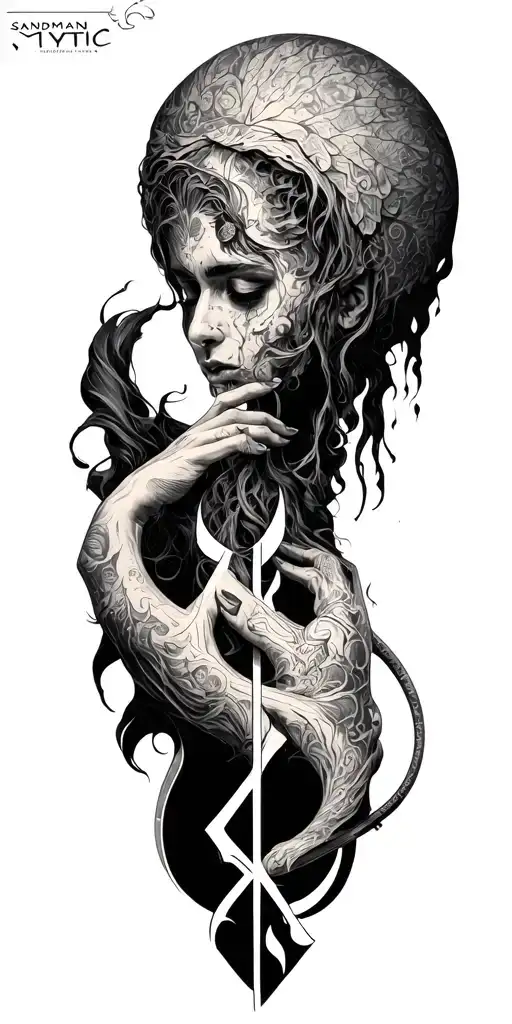"symbols"  mytic template from the series sandman the eternal  tattoo design idea