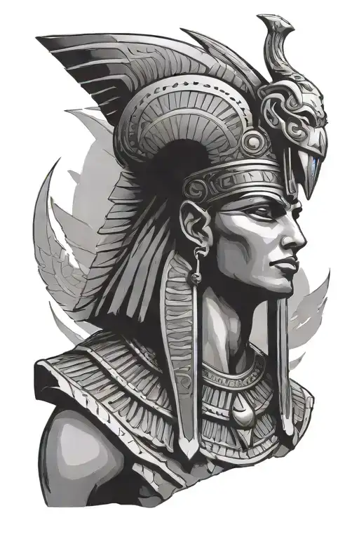 egyptian god tattoo design idea