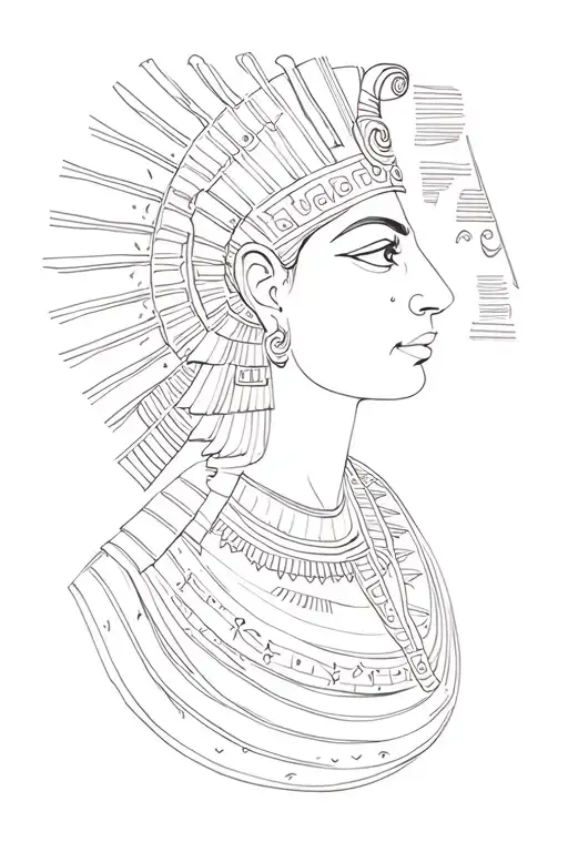 Constellation Aquarius and Egyptian tattoo design idea