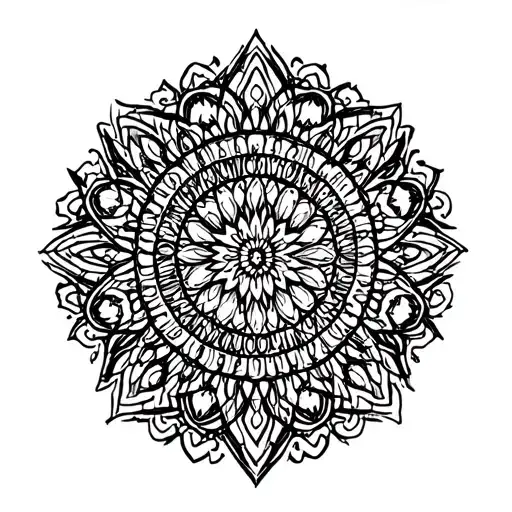 gothic Polynesian mandala design tattoo design idea