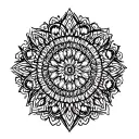 gothic Polynesian mandala design tattoo design idea