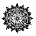 gothic Polynesian mandala design tattoo design idea
