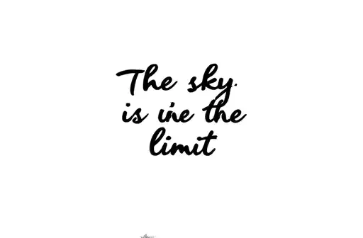 "The sky is the limit" tattoo design idea
