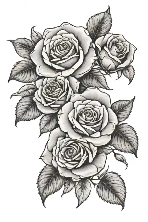 roses,western,feminine, tattoo design idea