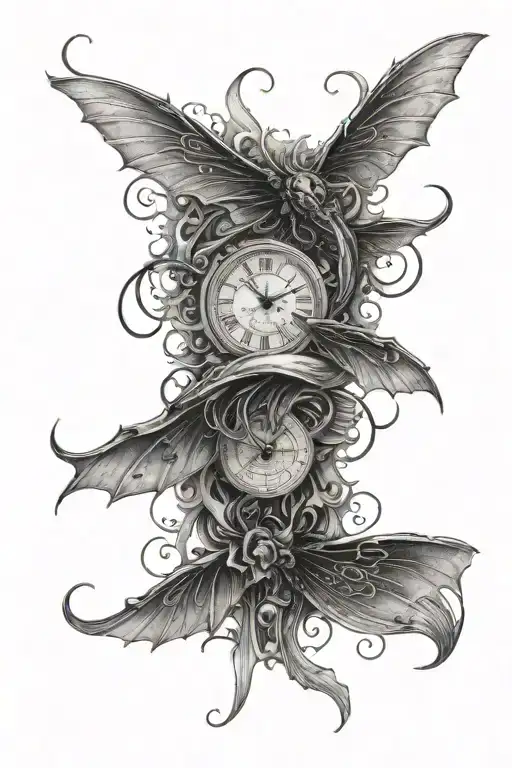 fine line on the spine spelling " everything happens for a reason" with dragon flys wrapping around  tattoo design idea