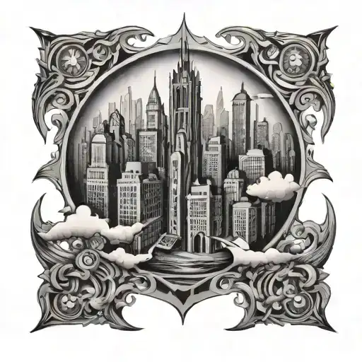 gotham city tattoo design idea
