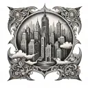 gotham city tattoo design idea