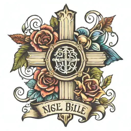 simple Bible scripture tattoo design idea