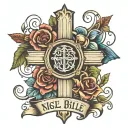 simple Bible scripture tattoo design idea