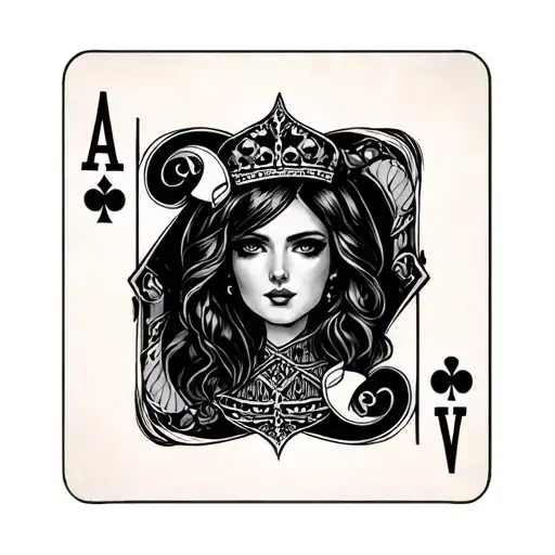 breast qos queen of spades tattoo design idea