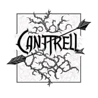 "CANTRELL" arrow shooting through letters, vines stretching through the letters and arrow. tattoo design idea