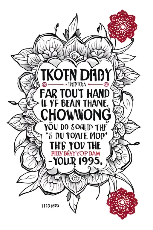 Hmong design inspired design, bday 11/30/1985, fav quote tattoo design idea
