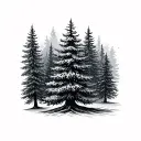Douglas Fir Tree tattoo design idea