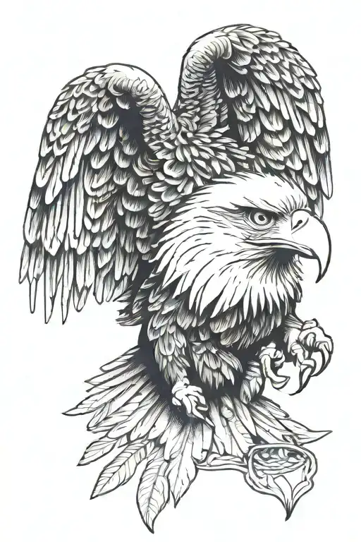 eagle memorial tattoo for dad tattoo design idea