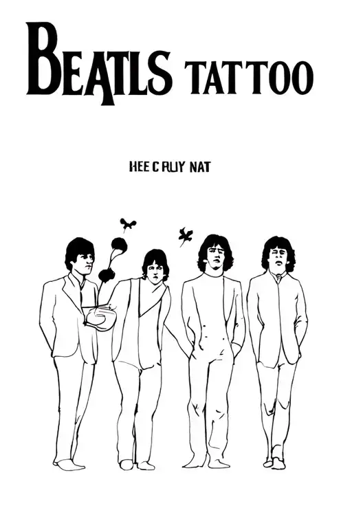 Beatles on Hero tattoo design idea