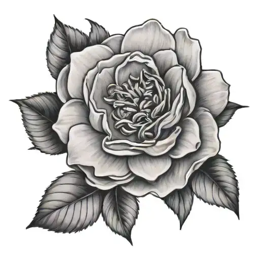 Camellia tattoo design idea