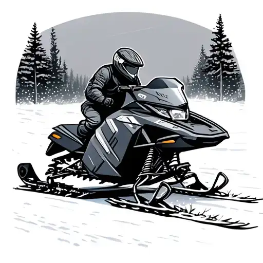 Snowmobile tattoo design idea