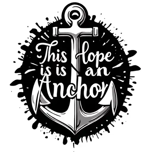 "This hope is an anchor" "This hope is an anchor" anchor cross tattoo design idea