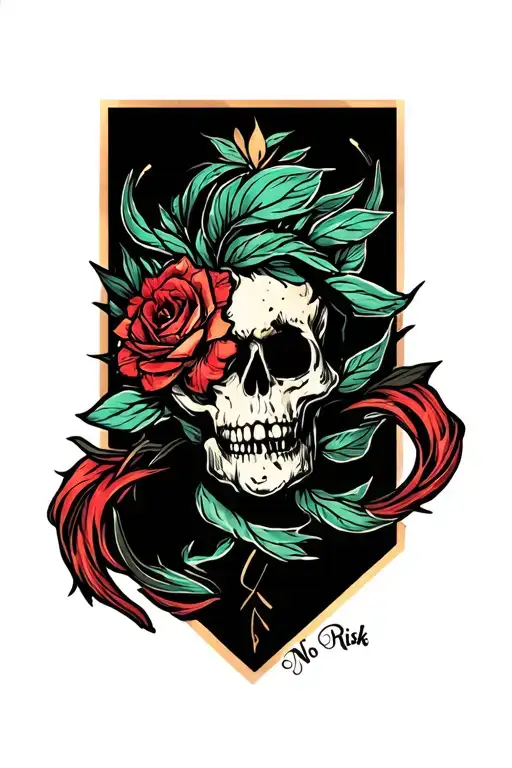 No Risk No Story tattoo design idea