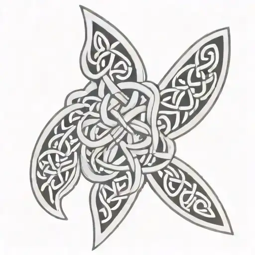 band celtic knot around arm tattoo design idea