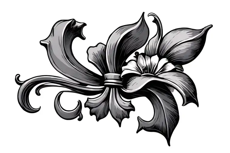 Venice and Fleur de Lys tattoo design idea