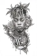 juice wrld 999 tattoo design idea